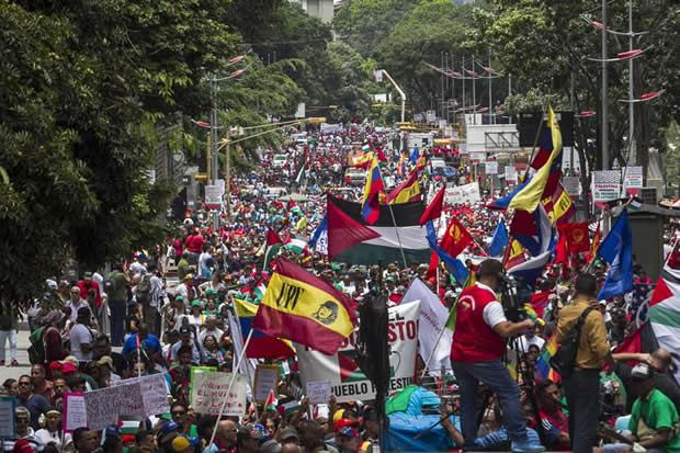 Manifestation de solidarité avec la Palestine, Caracas, 2 août 2014